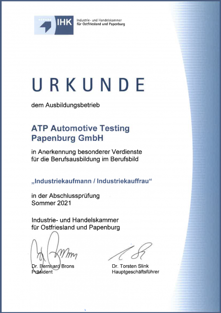 IHK Urkunde